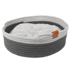 D&D - TAILOR CAT BASKET GREY/WHITE