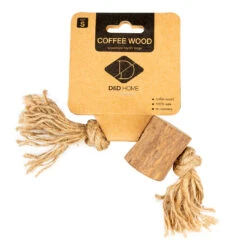 D&D - COFFEE WOOD CHEWING STICK & JUTE ROPE BROWN -Pet Emporium 4047059476765 pck webl