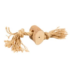 D&D - COFFEE WOOD CHEWING STICK & JUTE ROPE BROWN -Pet Emporium 4047059476765 prd webl