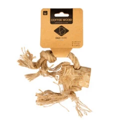 D&D - COFFEE WOOD CHEWING STICK & JUTE ROPE BROWN -Pet Emporium 4047059476772 pck webl
