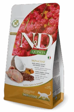 FARMINA QUINOA - SKIN & COAT - ADULT CAT - QUAIL & COCONUT