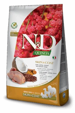FARMINA QUINOA - ADULT DOG - SKIN & COAT - QUAIL, QUINOA & COCONUT - ALL BREED