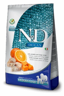 FARMINA OCEAN - PUPPY - COD, PUMPKIN & CANTALOUPE MELON -Pet Emporium 582 40 nd ocean adult medium maxi cod pumpkin 400x600pxl img farmina site fac8abd3 f539 4185 804a 4cd7376a8312