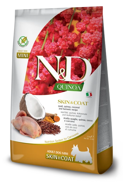 FARMINA QUINOA - ADULT DOG - SKIN & COAT - QUAIL, QUINOA & COCONUT - MINI 3 FARMINA QUINOA - ADULT DOG - SKIN & COAT - QUAIL, QUINOA & COCONUT - MINI