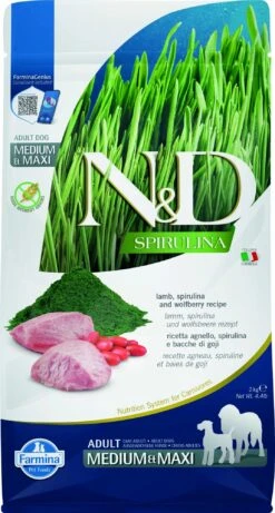 FARMINA SPIRULINA - ADULT DOG - LAMB, SPIRULINA & WOLFBERRY -Pet Emporium 801241 02 media library original 1072 2000