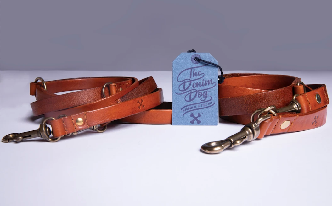 THE DENIM DOG - BARTACK LONG LEASH COGNAC 5 THE DENIM DOG - BARTACK LONG LEASH COGNAC - Image 3