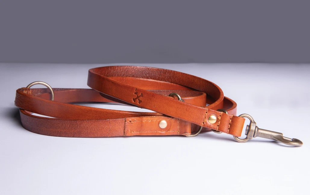 THE DENIM DOG - BARTACK LONG LEASH COGNAC 6 THE DENIM DOG - BARTACK LONG LEASH COGNAC - Image 4