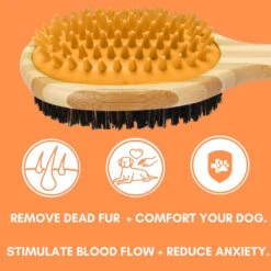 DOGSLIFE - BAMBOO DOG BRUSH -Pet Emporium BRUSH4