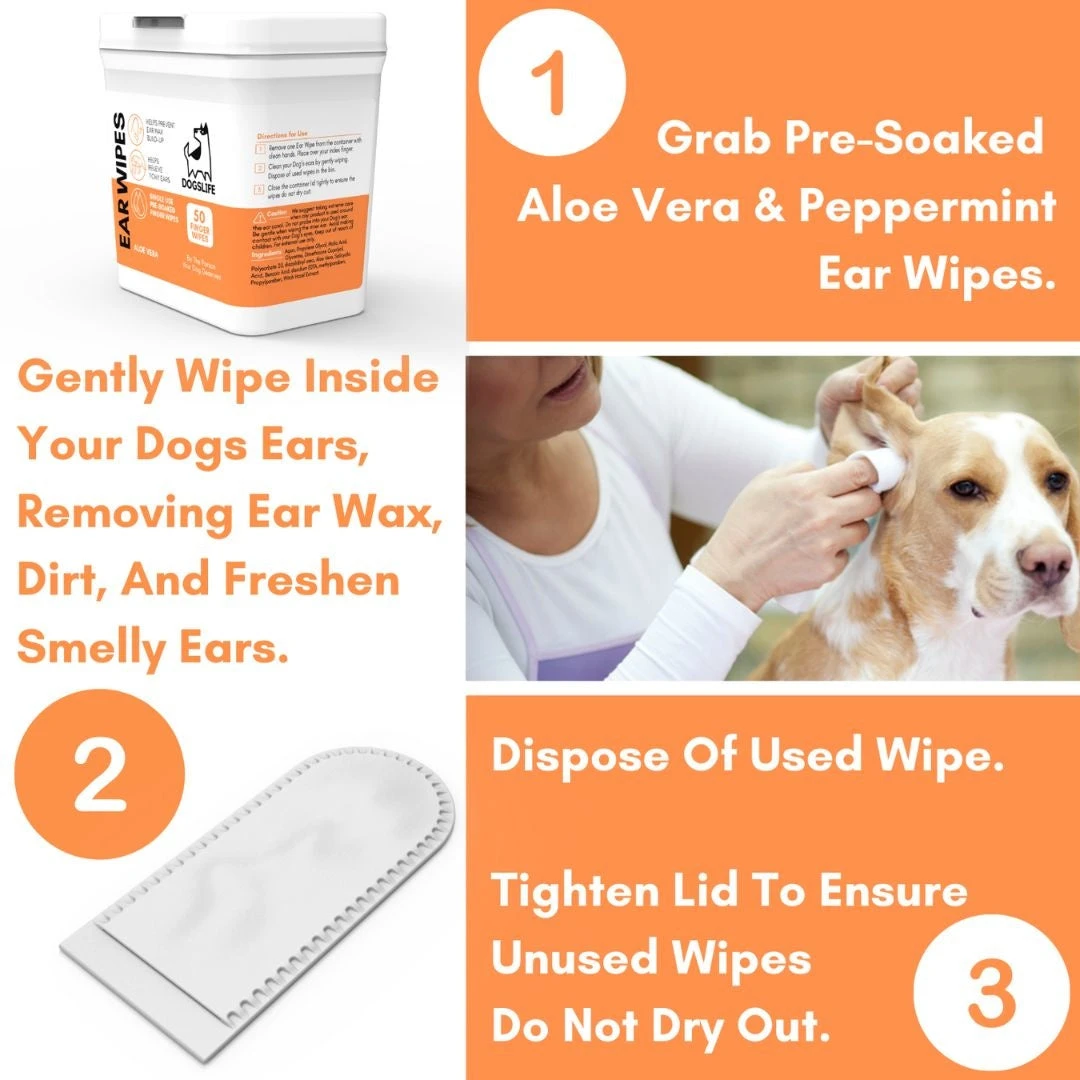 DOGSLIFE - EAR WIPES 7 DOGSLIFE - EAR WIPES - Image 5