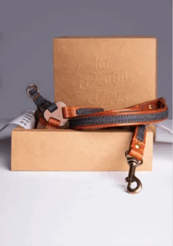 THE DENIM DOG - REDCAST HARNESS COGNAC -Pet Emporium REDCASTINBOX