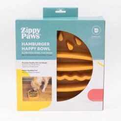 ZIPPYPAW - HAPPY BOWL - HAMBURGER -Pet Emporium ZP1416 3 600x600 1