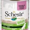 SCHESIR BIO WET ADULT DOG - DIFFERENT TASTES 400g -Pet Emporium comida humeda en lata para perro bio de cerdo 1 g