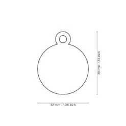 MY FAMILY - BASIC COLLECTION - ROUND IN CHROME PLATED BRASS -Pet Emporium id tag basic collection big round in chrome plated brass2