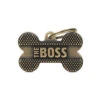 MY FAMILY - BIG BONE BRONX "THE BOSS" BRASS -Pet Emporium id tag big bone bronx the boss in english brass1