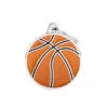 MY FAMILY - BIG CIRCLE "BASKETBALL" -Pet Emporium id tag big circle basketball1
