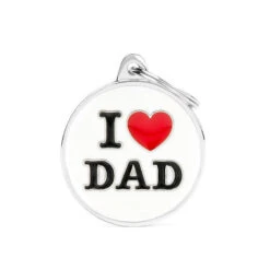 MY FAMILY - BIG CIRCLE "I LOVE DAD" 8 MY FAMILY - BIG CIRCLE "I LOVE DAD" -Pet Emporium id tag big circle i love dad1