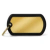 MY FAMILY - HUSHTAG COLLECTION - GOLDEN BRASS BIG MILITARY WITH BLACK RUBBER -Pet Emporium myfamily id tag hushtag collection golden brass big military with black rubber1
