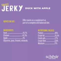 SCHESIR SNACKS - JERKY - DUCK WITH APPLE 9 SCHESIR SNACKS - JERKY - DUCK WITH APPLE -Pet Emporium qIl9ebIgxio2ACWJKMiG